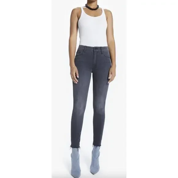 Mother Denim Women's High Waisted Looker Ankle Fray Lighting Up Lanterns,Size 28 - Picture 8 of 9